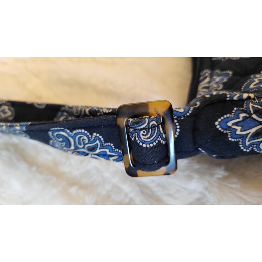 Vera Bradley Quilted Crossbody Bag Handbag Purse Calypso Blue - Picture 7 of 16